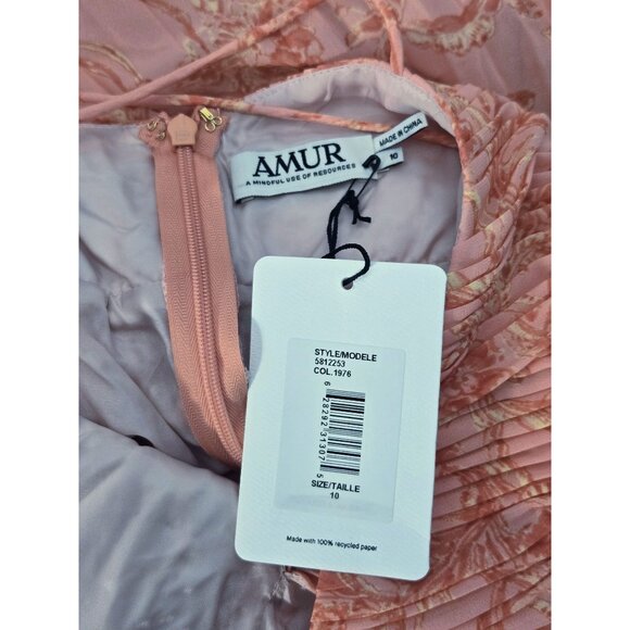 AMUR Peach Floral Maxi Dress - Picture 11 of 13